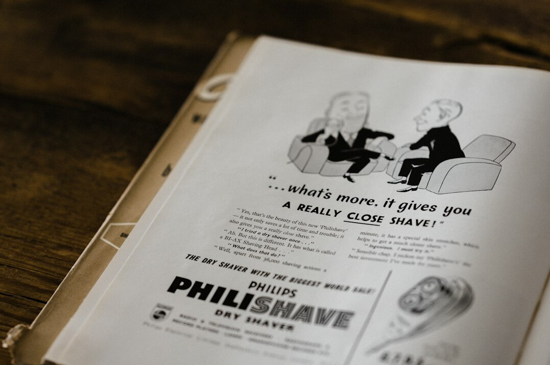 vintage product ad